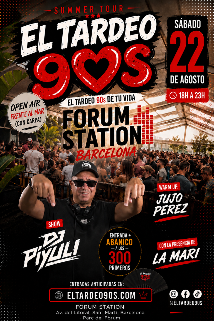 El tardeo 90s open air Forum Station Barcelona